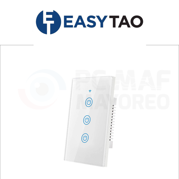 EASYTAO INTERRUPTOR INTELIGENTE WIFI 3 VIAS CON NEUTRO (ET-ZNKG-3G01)